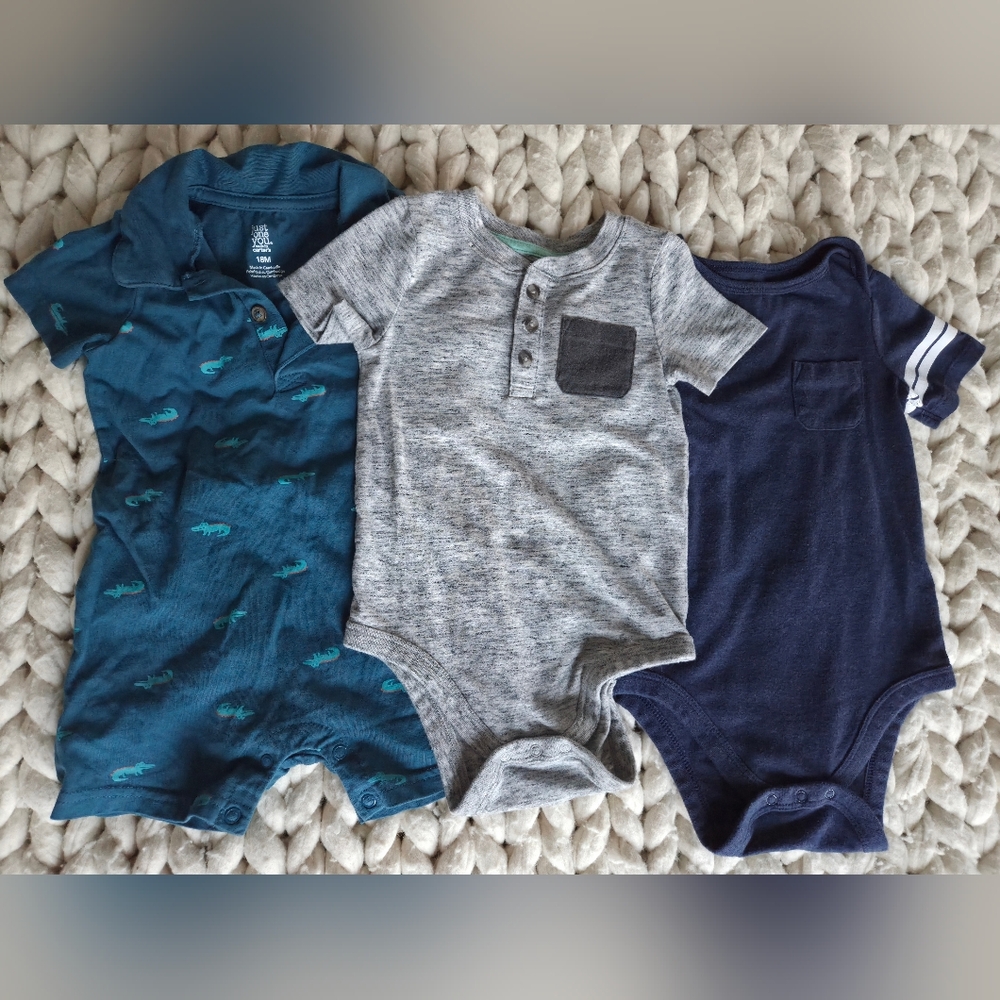 2 Cat & Jack Onesies 1 Carters Romper